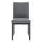 Armen Living Trevor Contemporary Dining Chair in Matte Black Finish and Gray Faux Leather, PK2 LCTRCHMBGR - alternate 9